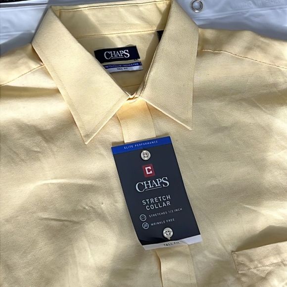 CHAPS men’s stretch collar elite performance button down shirt size 17 Tall - Picture 3 of 7
